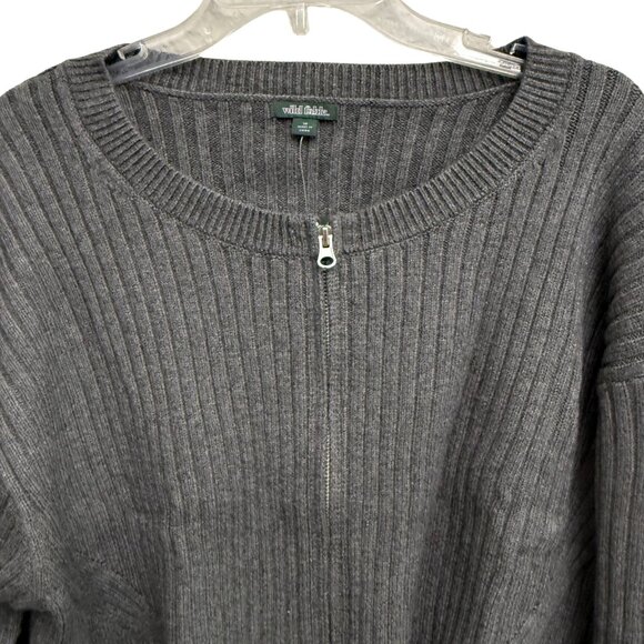 Wild Fable Women's Gray Cropped Zipped Long Sleeve Sweater - Size 1X - NWT - Picture 5 of 9
